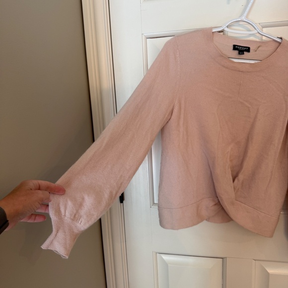 Repeat Cashmere Sweater with Twisted Hem Size Small organic pink 45739 - Picture 4 of 10